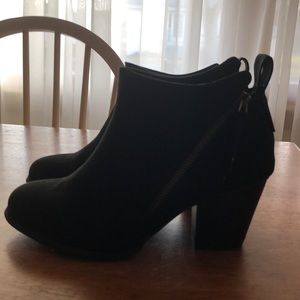 Black Suede Low Boots